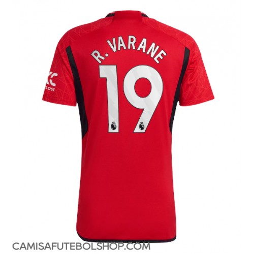 Camisa de time de futebol Manchester United Raphael Varane #19 Replicas 1º Equipamento 2023-24 Manga Curta
